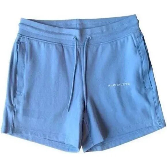 Alphalete Essential Core Shorts Ice Blue Drawstring Waist XS - Picture 1 of 2